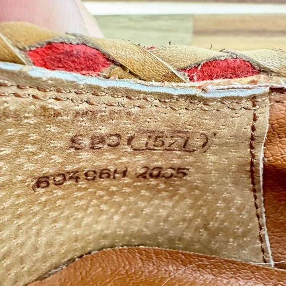 SABRA Red Leather Ankle Boots‎ Western Accents Pointed Toe Shoes Size 5.5 - Picture 9 of 9